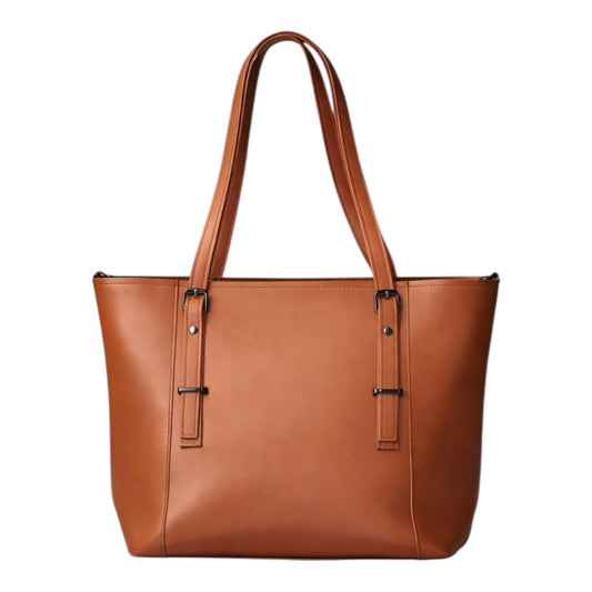 Cognac Tote Brown
